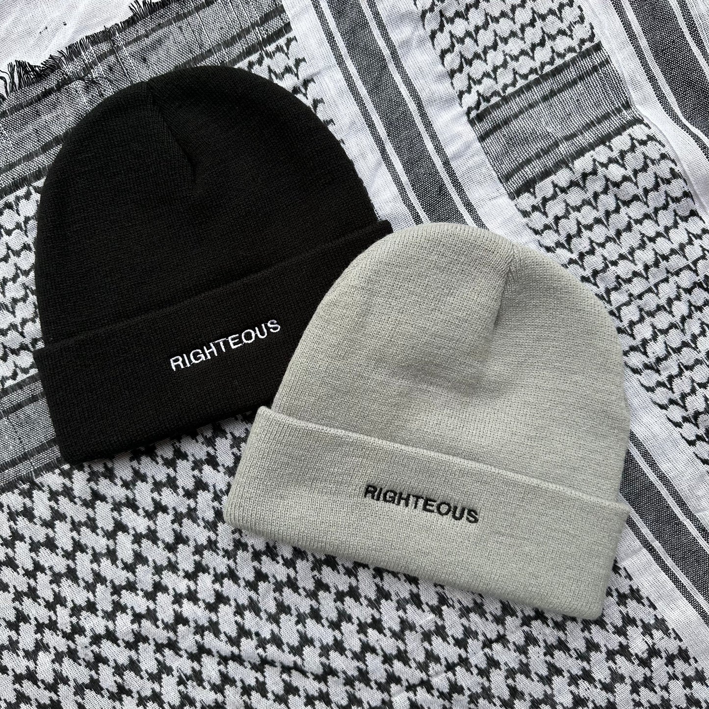 BLACK FREE PALESTINE BEANIE